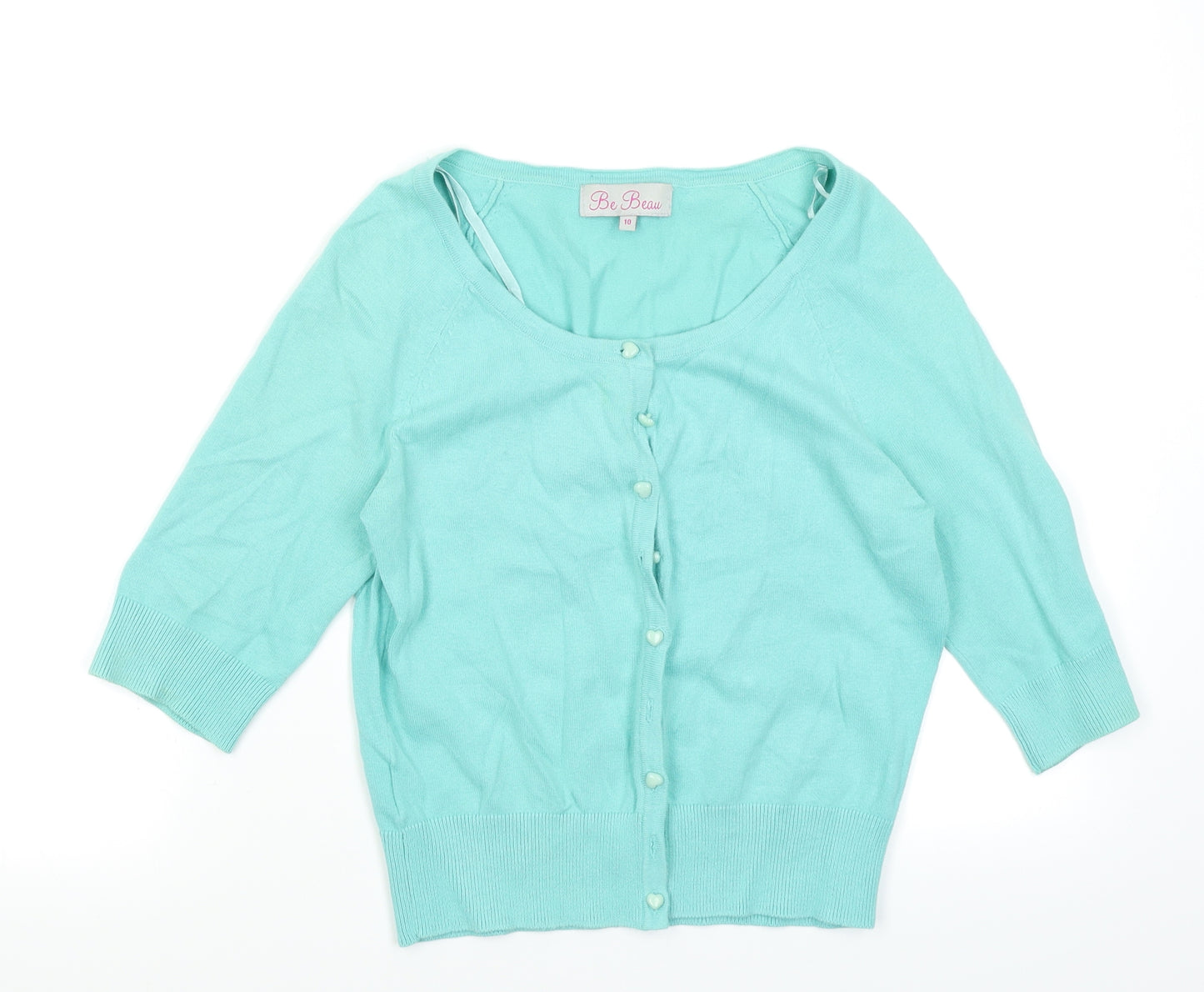 Be Beau Womens Blue   Cardigan Jumper Size 10