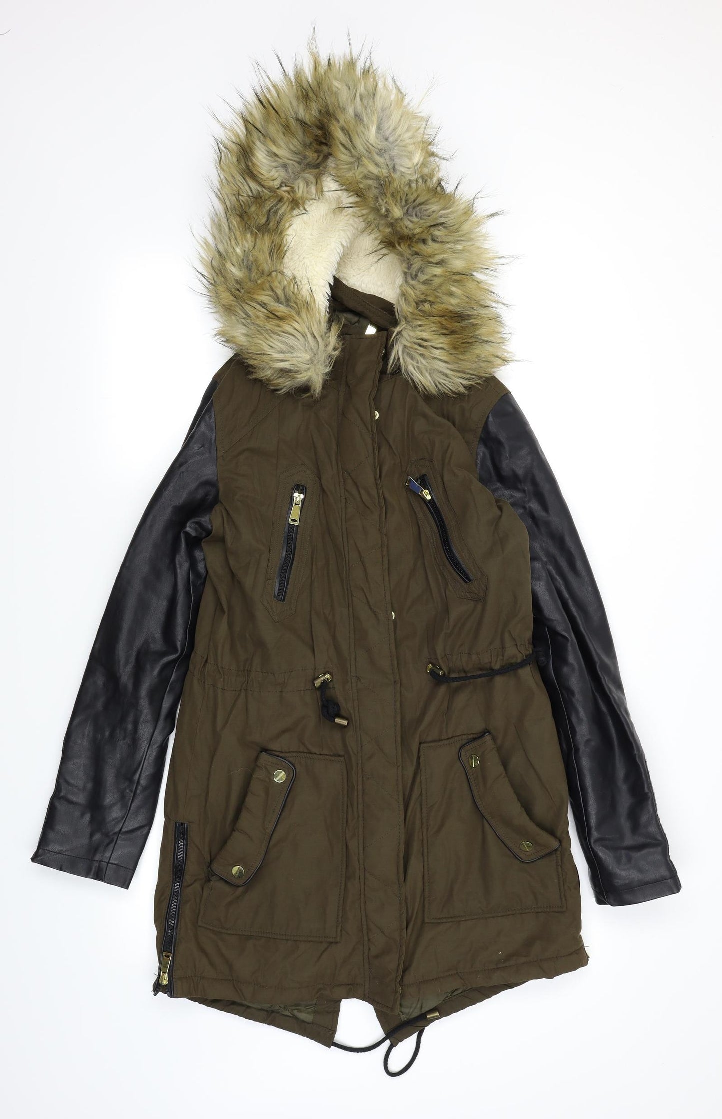 Atmosphere Womens Green   Parka Coat Size 8