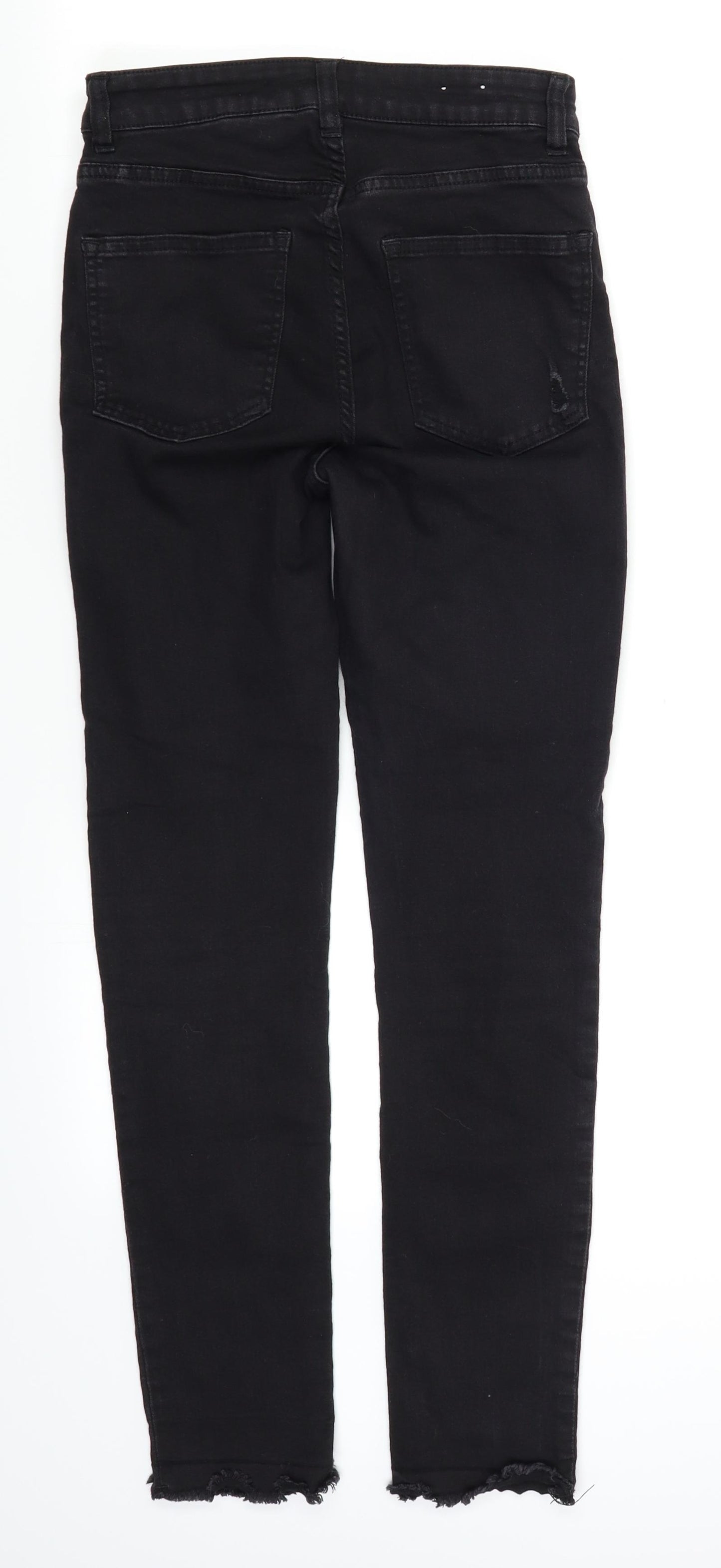 H&M Womens Black  Denim Skinny Jeans Size 6 L26 in