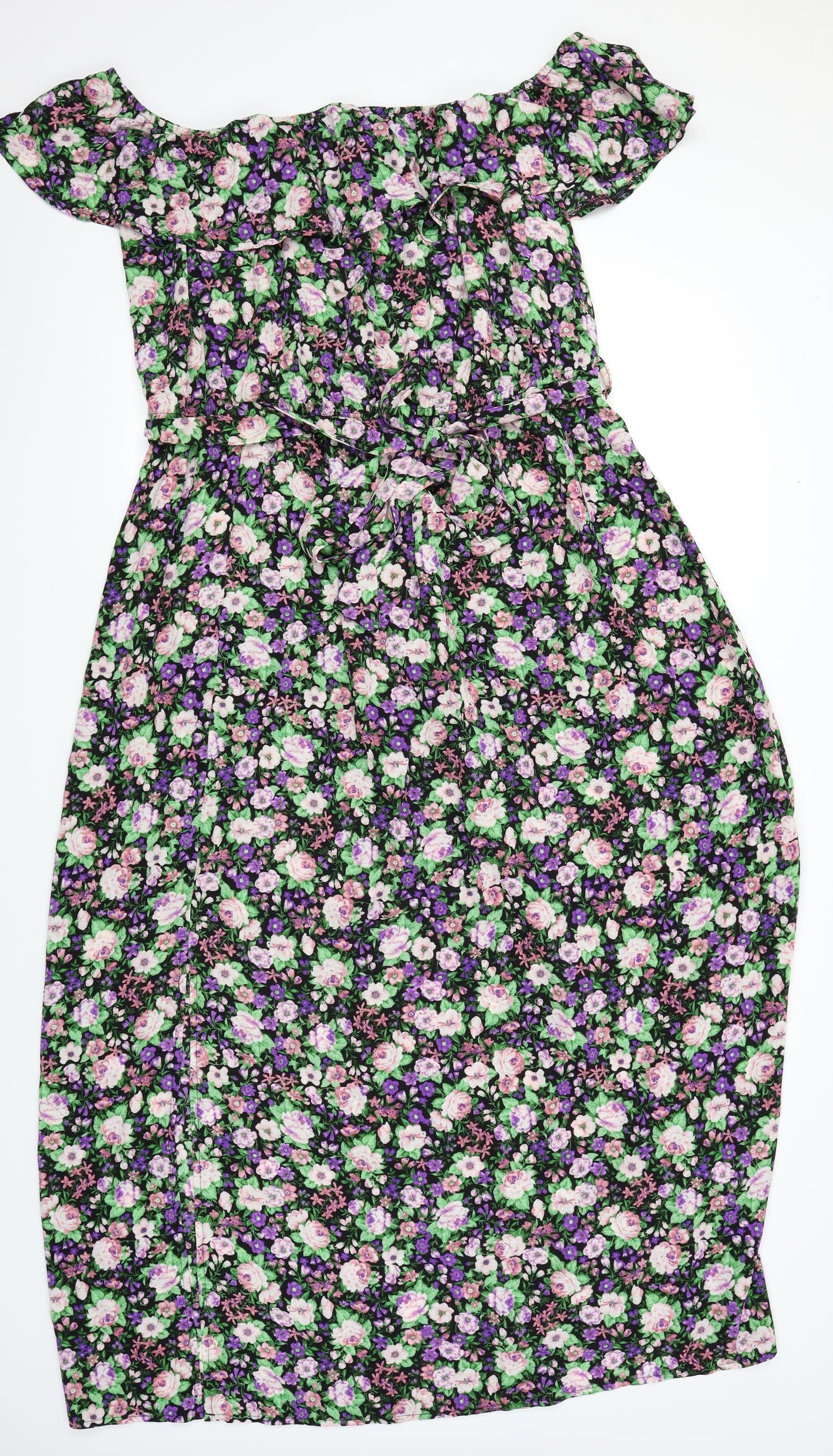New Look Womens Black Floral  Maxi  Size 22