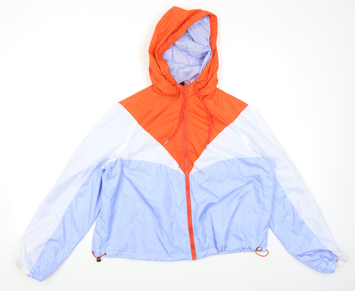 Divided Womens Blue Rain Coat Jacket Size 14
