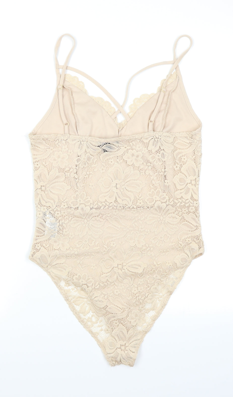 New Look Womens Ivory   Bodysuit One-Piece Size 14  - Lace