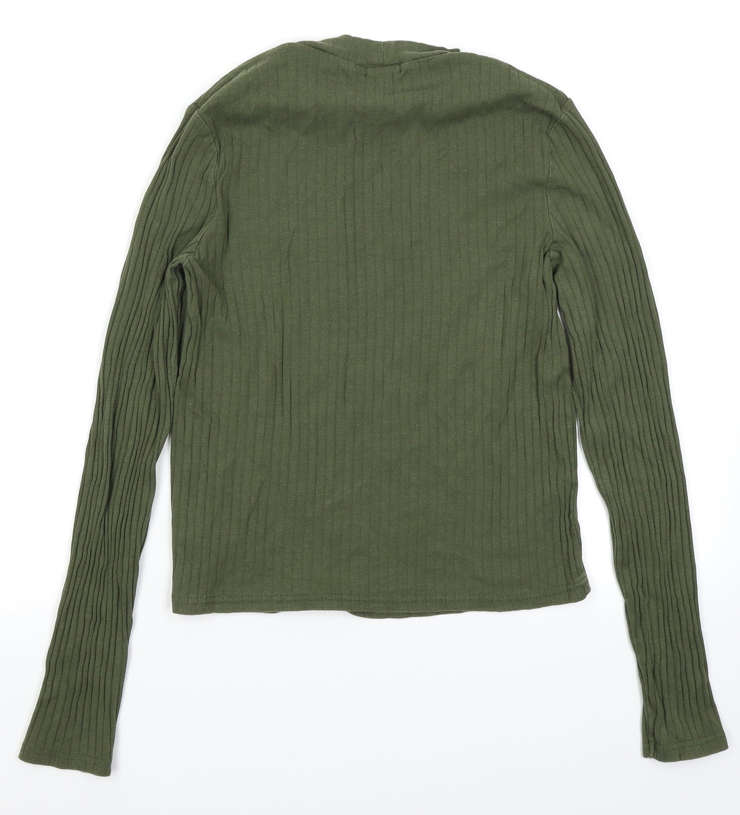 River Island Womens Green   Basic T-Shirt Size 12  - Ribbed