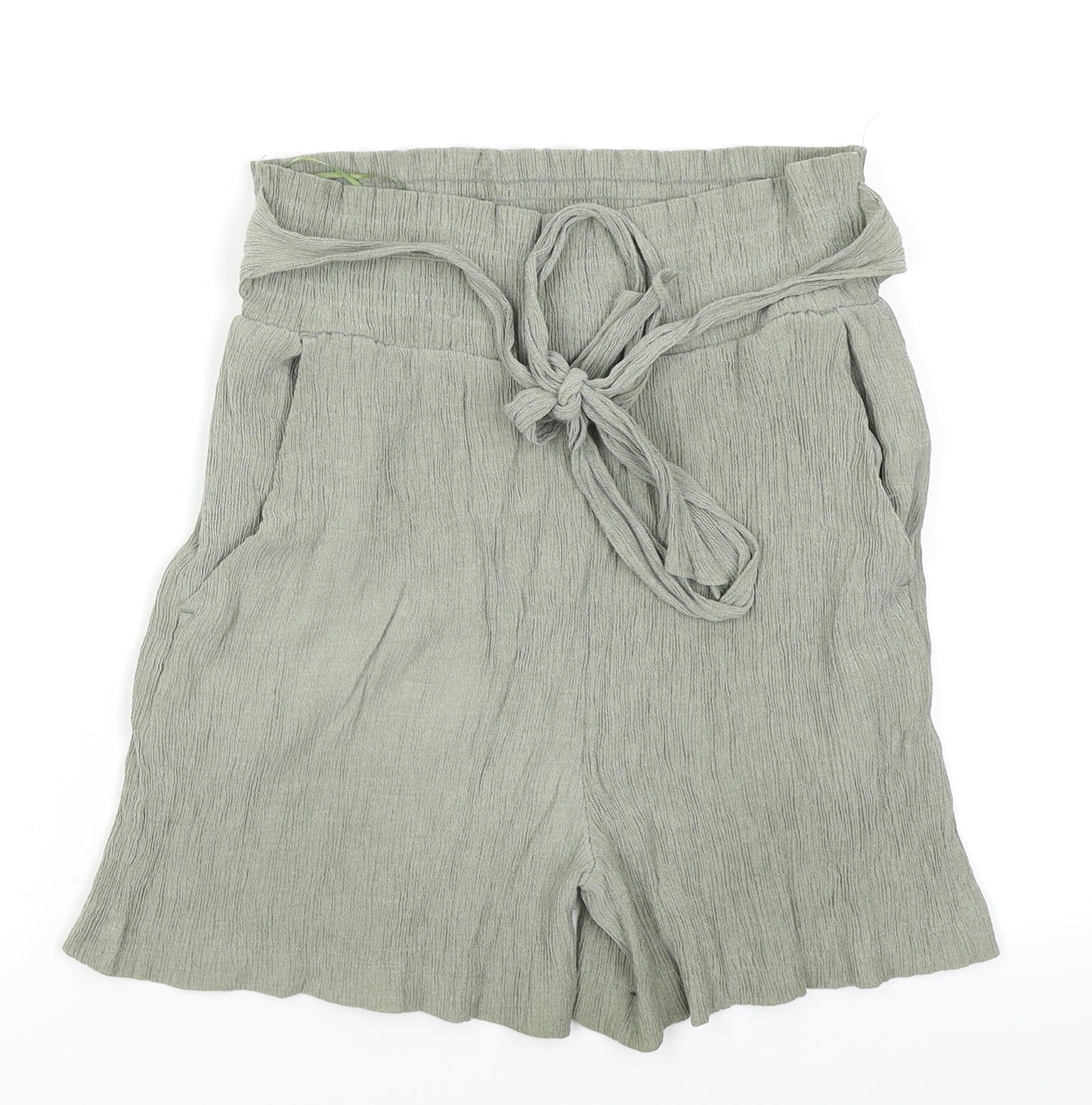 New Look Womens Green   Paperbag Shorts Size 12
