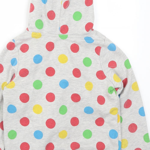 George Girls Grey Polka Dot  Pullover Hoodie Size 9-10 Years  - Pudsey Power Pom Poms