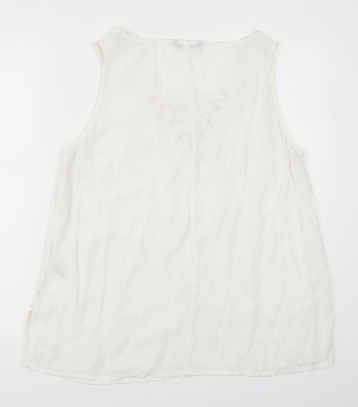 BHS Womens White   Basic T-Shirt Size 14