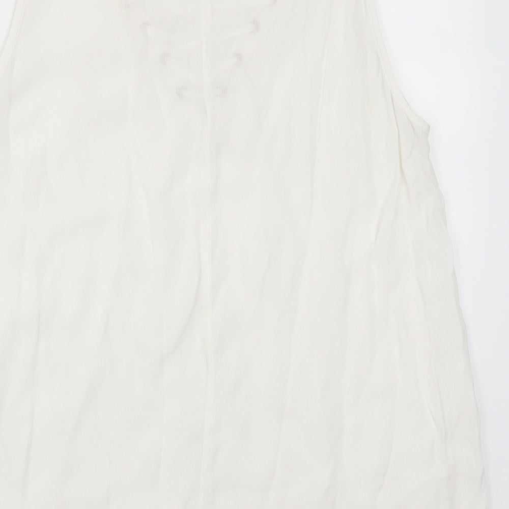 BHS Womens White   Basic T-Shirt Size 14