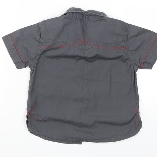 George Boys Grey   Basic Button-Up Size 12-18 Months