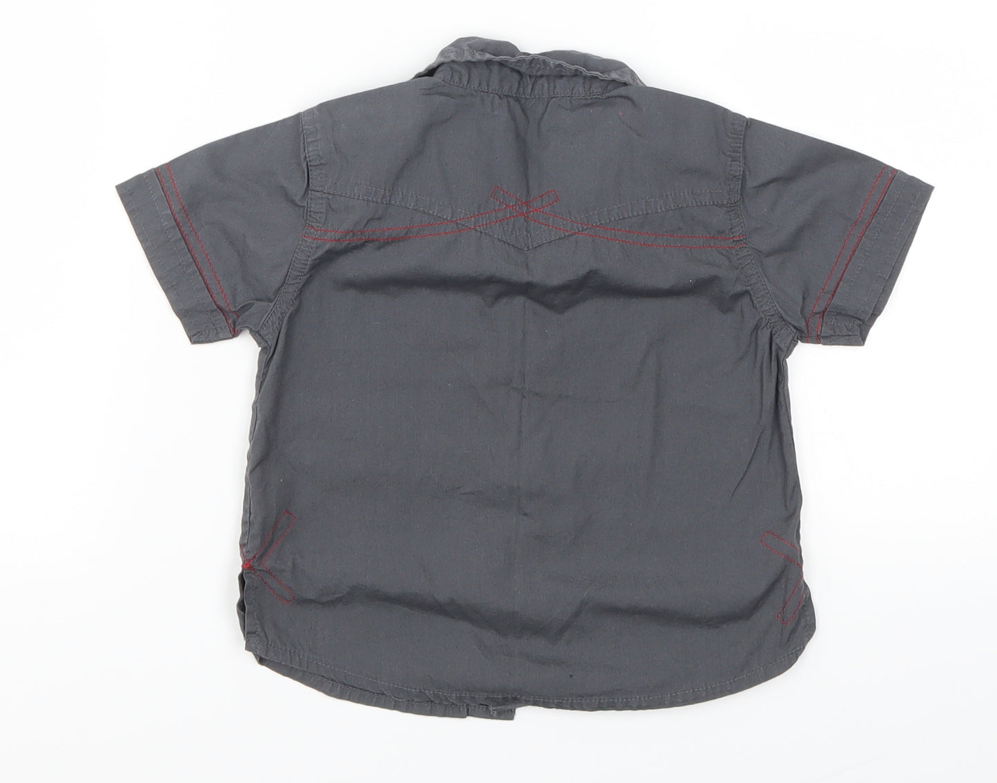 George Boys Grey   Basic Button-Up Size 12-18 Months