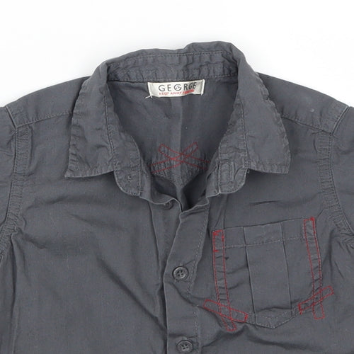 George Boys Grey   Basic Button-Up Size 12-18 Months