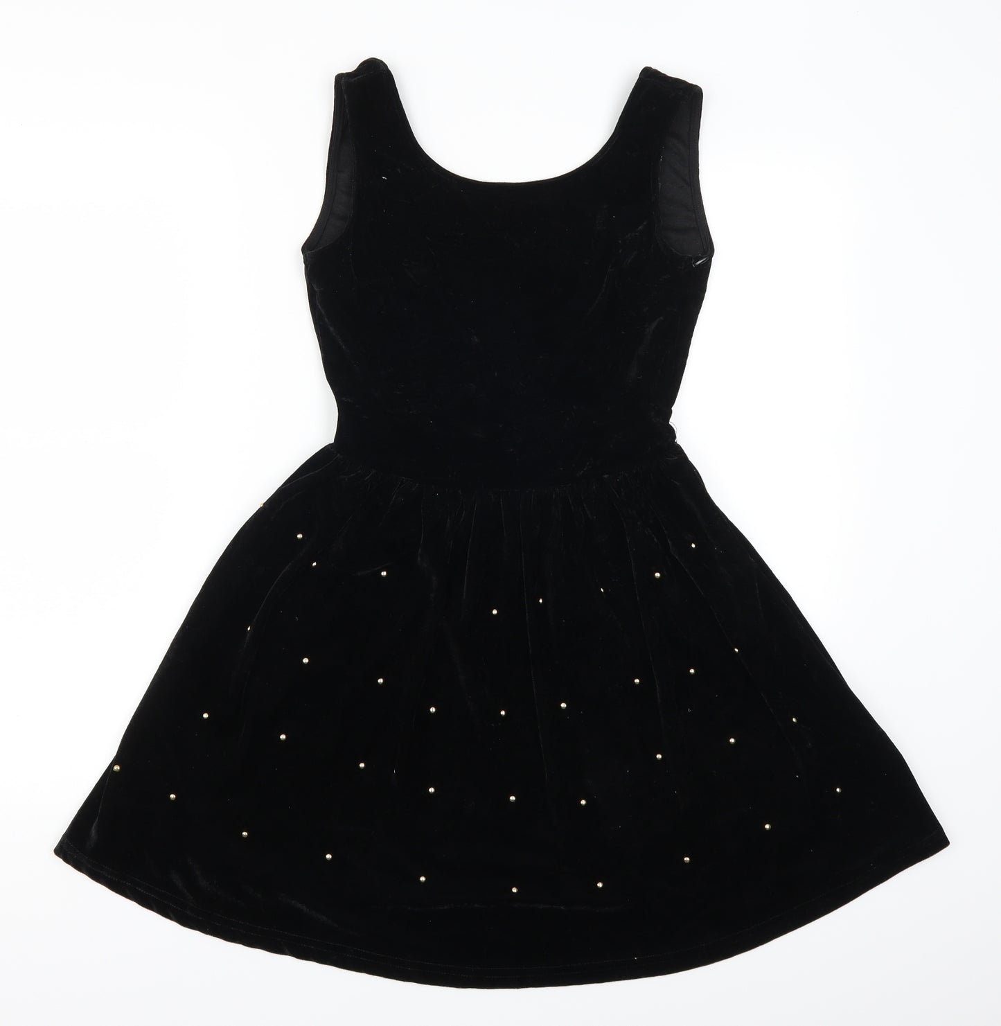 Hearts & Bows Womens Black Polka Dot  Skater Dress  Size 6