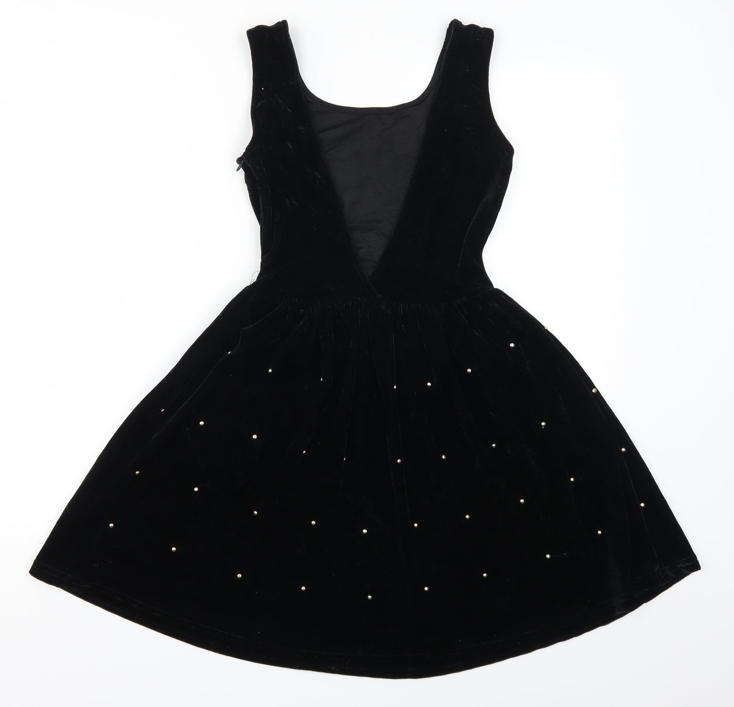 Hearts & Bows Womens Black Polka Dot  Skater Dress  Size 6