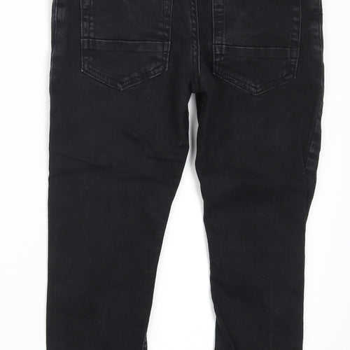 River Island Girls Black  Denim Skinny Jeans Size 7 Years