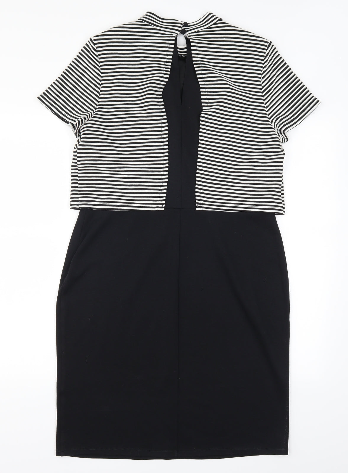 George Womens Black Striped  Pencil Dress  Size 14