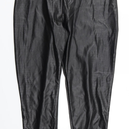 Missguided Womens Black   Carrot Leggings Size 12 L27 in