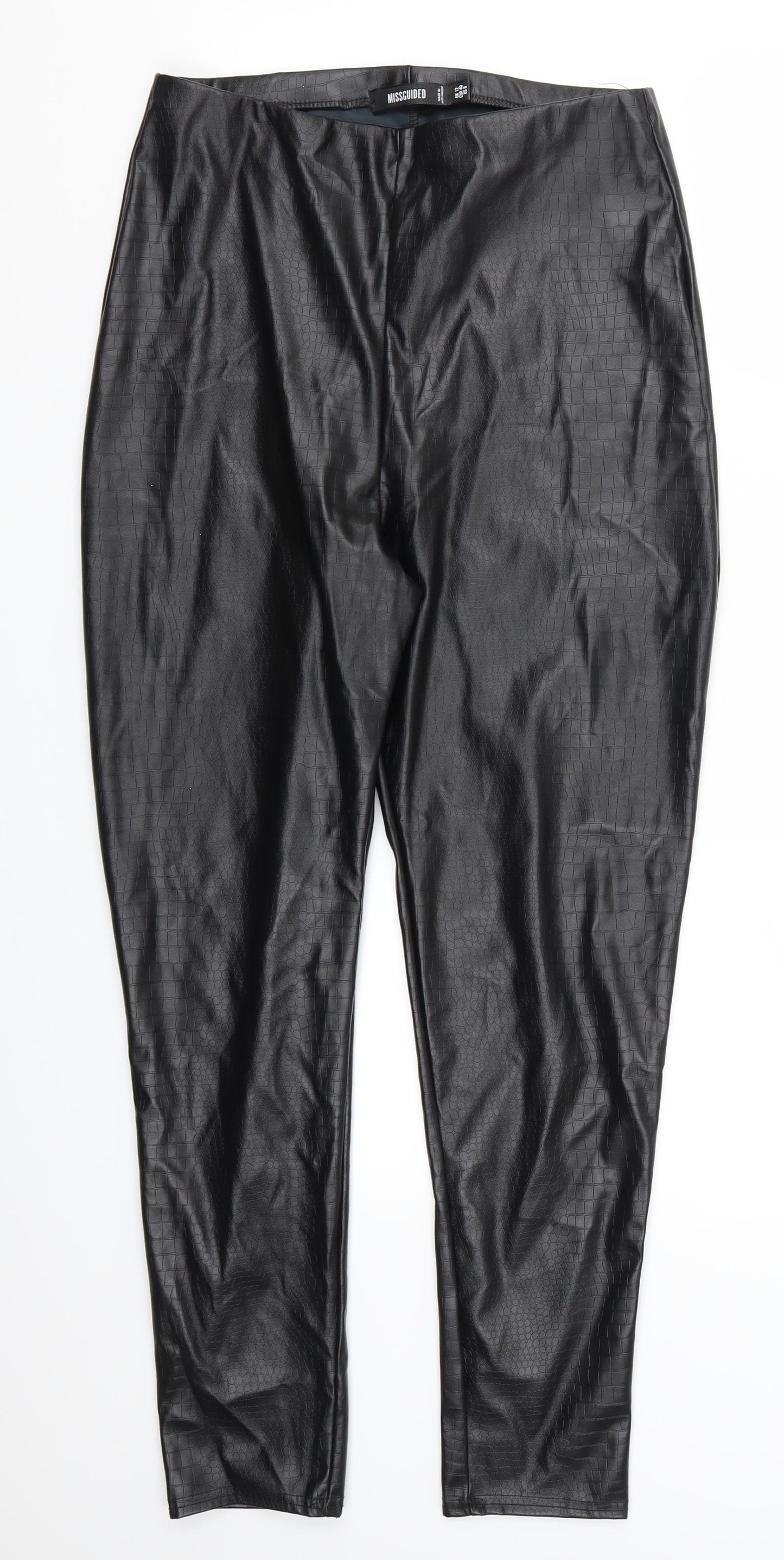 Missguided Womens Black   Carrot Leggings Size 12 L27 in