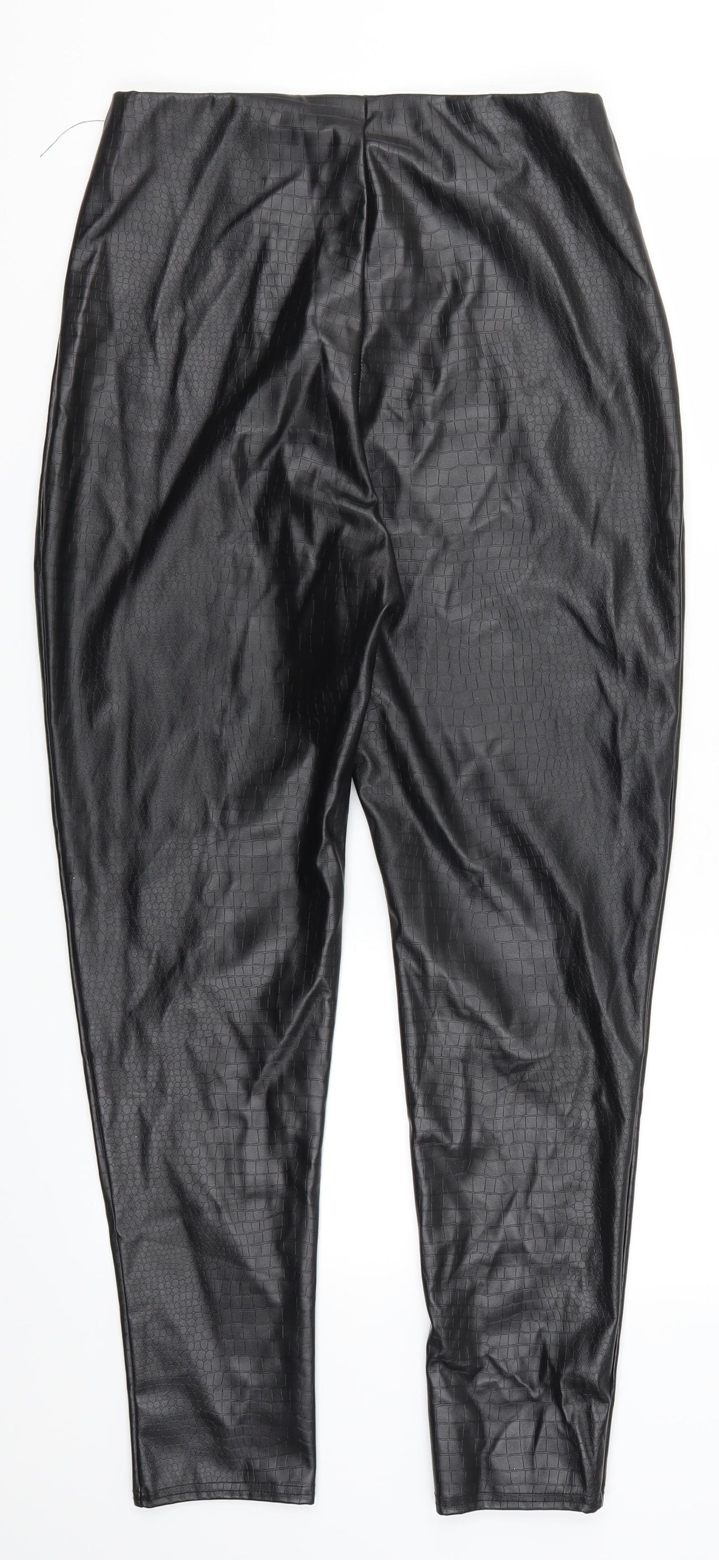 Missguided Womens Black   Carrot Leggings Size 12 L27 in