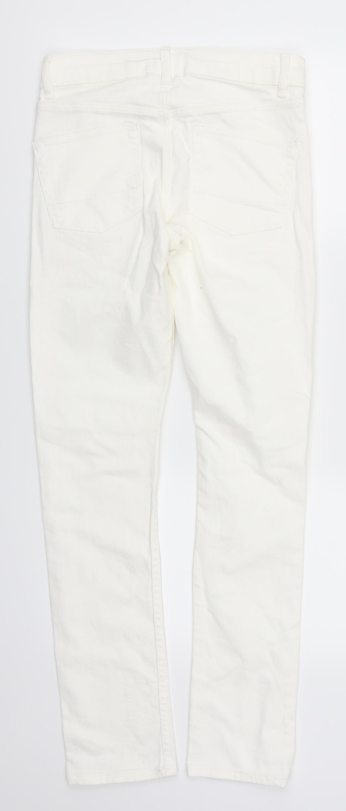 Preworn Womens White  Denim Skinny Jeans Size 27 in L28 in