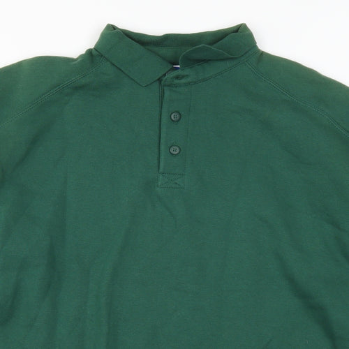Russell Mens Green   Pullover Sweatshirt Size L