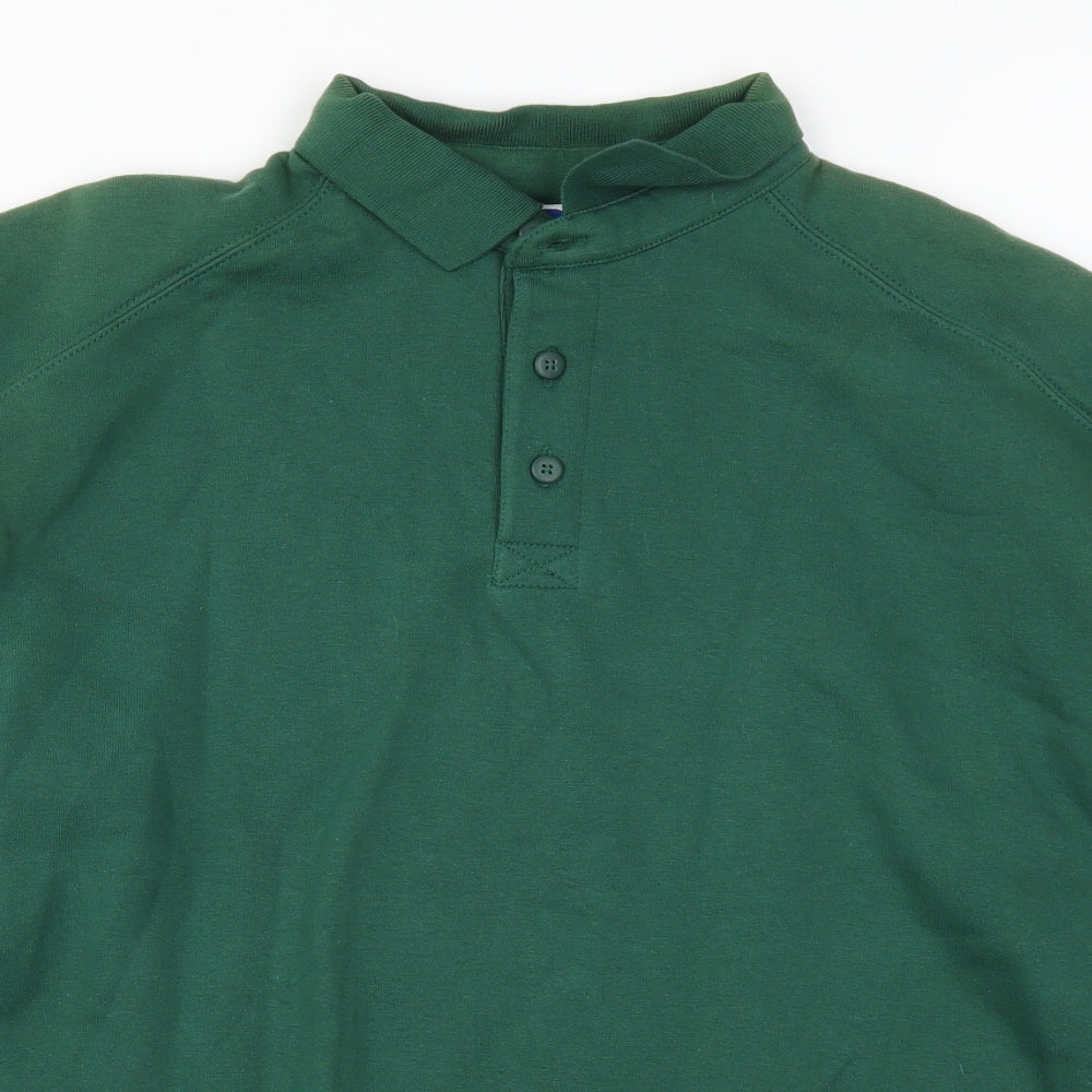 Russell Mens Green   Pullover Sweatshirt Size L