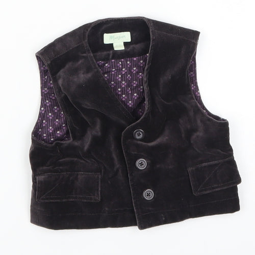 Monsoon Girls Purple   Jacket Waistcoat Size 6-9 Months