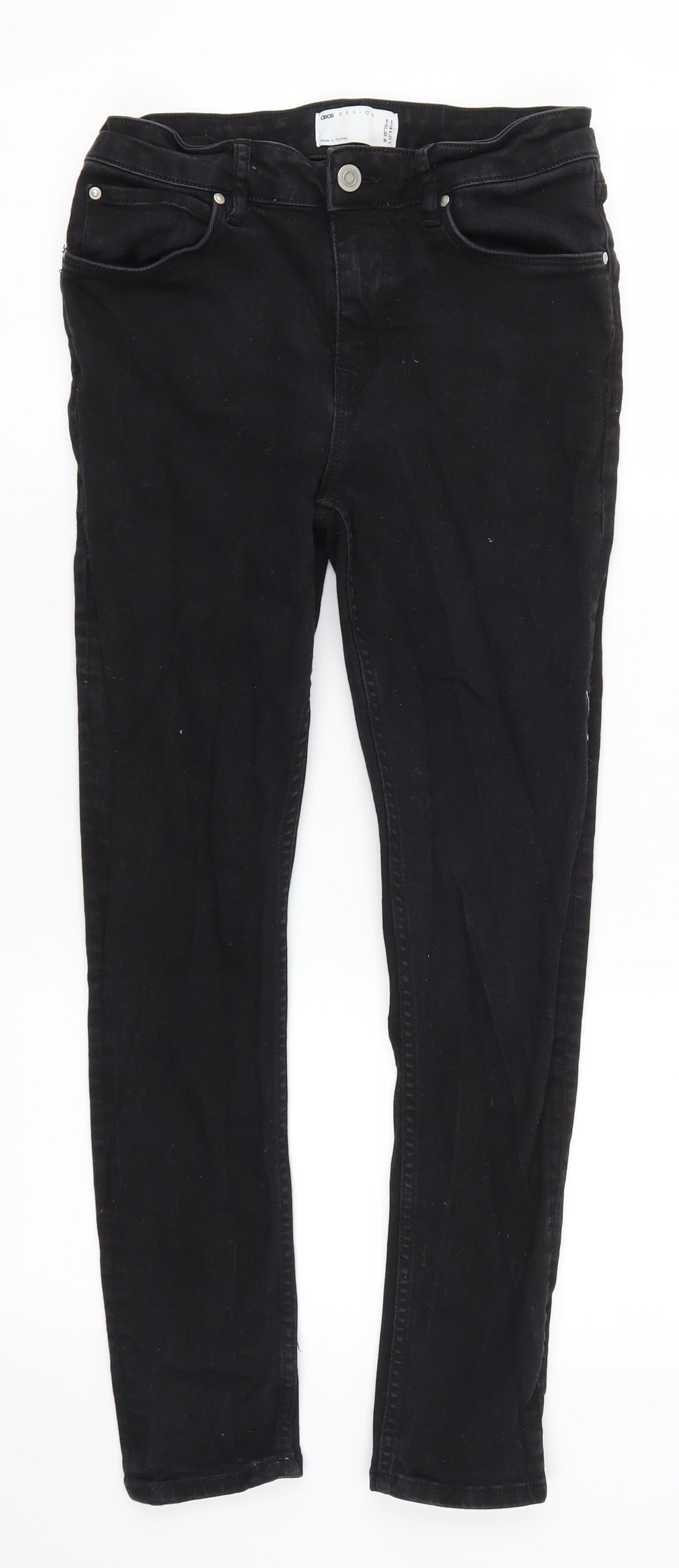 ASOS Mens Black  Denim Skinny Jeans Size 30 L26 in