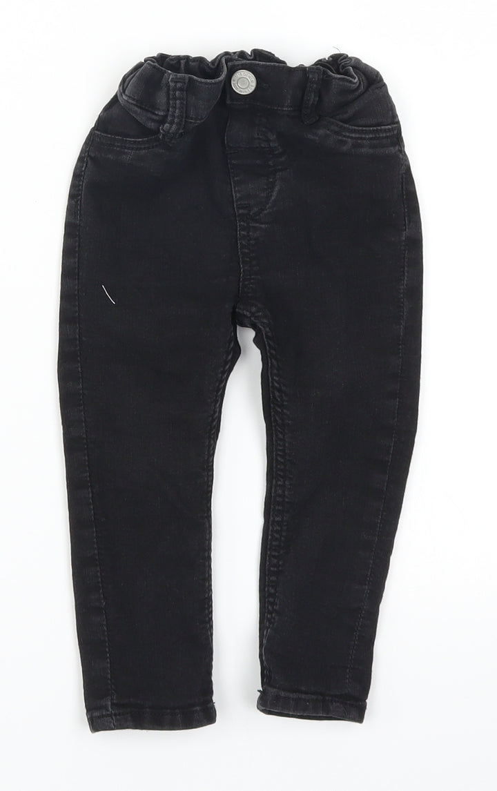 H&M Baby Black Denim Capri Jeans Size 12-18 Months