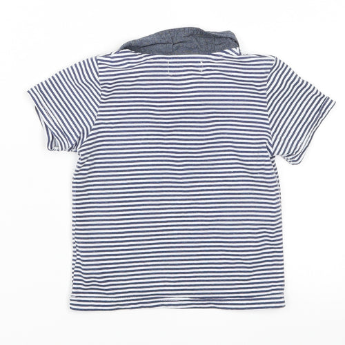 Lee Cooper Boys Blue Striped  Basic Polo Size 12-18 Months