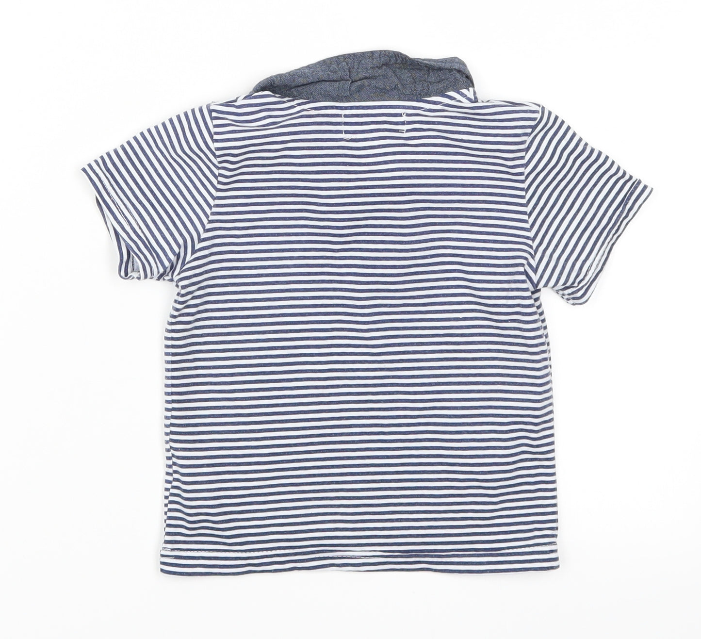 Lee Cooper Boys Blue Striped  Basic Polo Size 12-18 Months