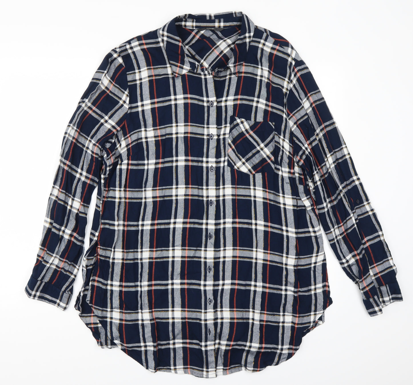 George Womens Blue   Basic Button-Up Size 18