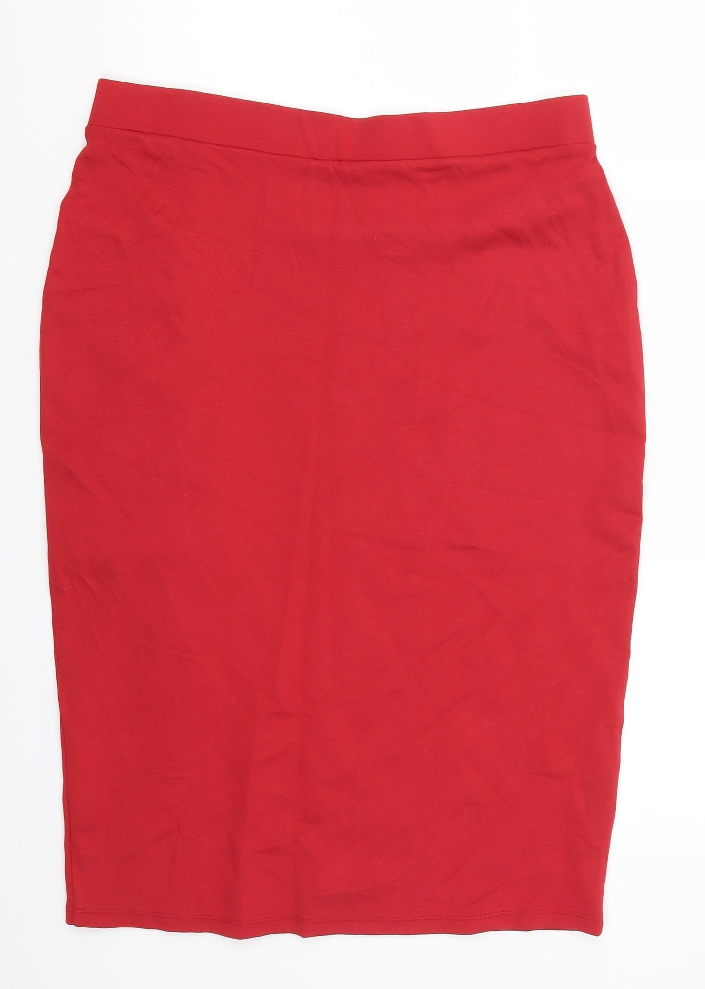 Marks and Spencer Womens Red   Straight & Pencil Skirt Size 16