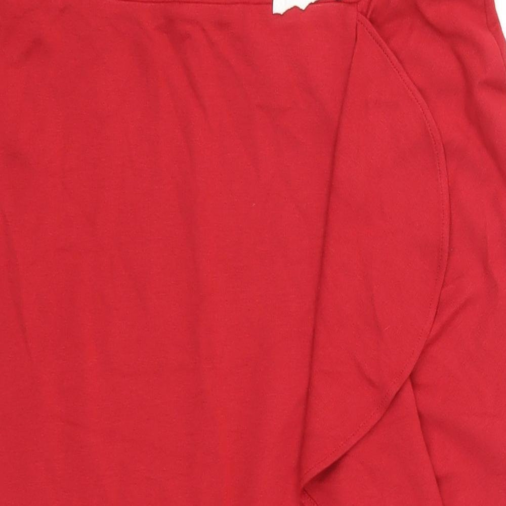 Marks and Spencer Womens Red   Straight & Pencil Skirt Size 16