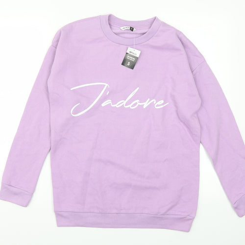 Pep & Co Womens Purple   Pullover Sweatshirt Size S  - J'adore
