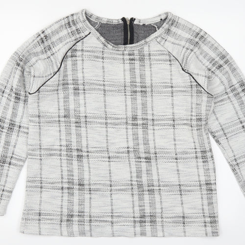 Atmosphere Womens Grey Check  Pullover Jumper Size 16