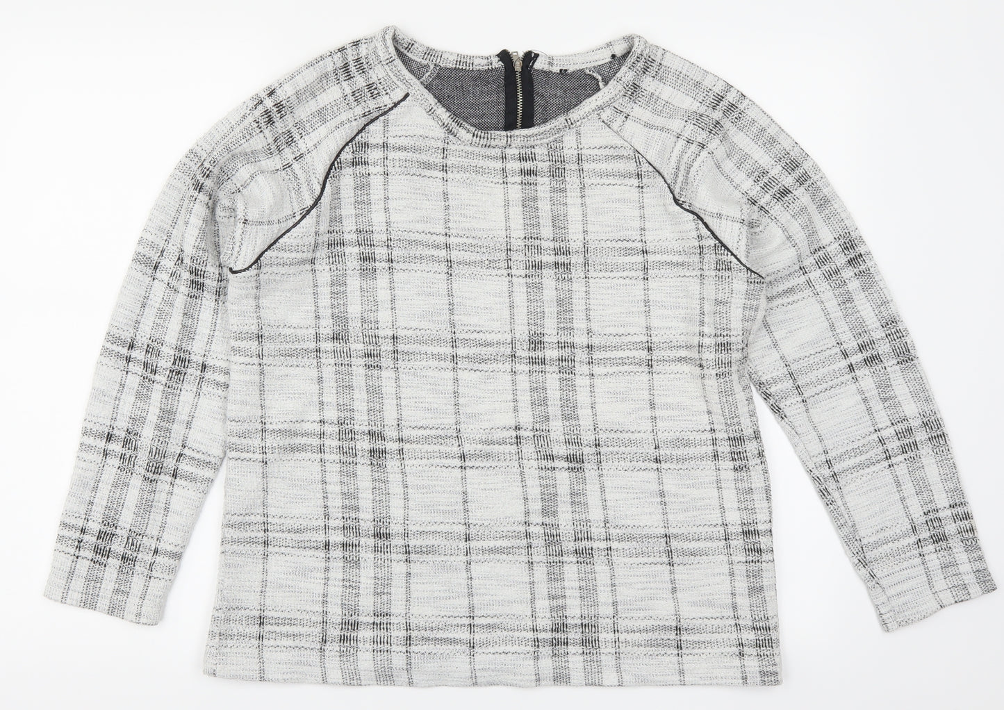 Atmosphere Womens Grey Check  Pullover Jumper Size 16