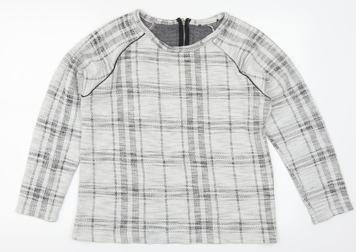 Atmosphere Womens Grey Check  Pullover Jumper Size 16