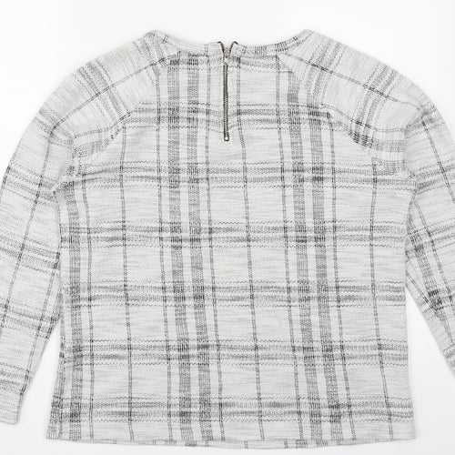 Atmosphere Womens Grey Check  Pullover Jumper Size 16