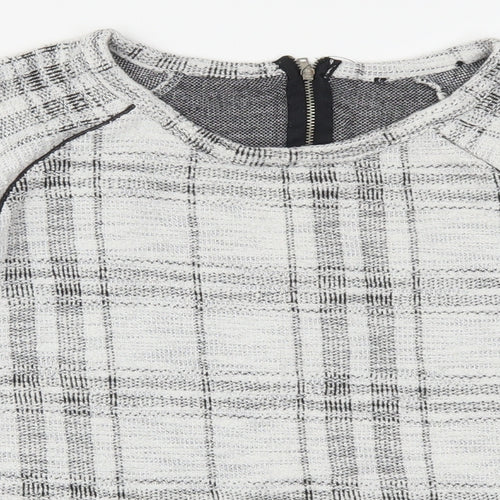 Atmosphere Womens Grey Check  Pullover Jumper Size 16