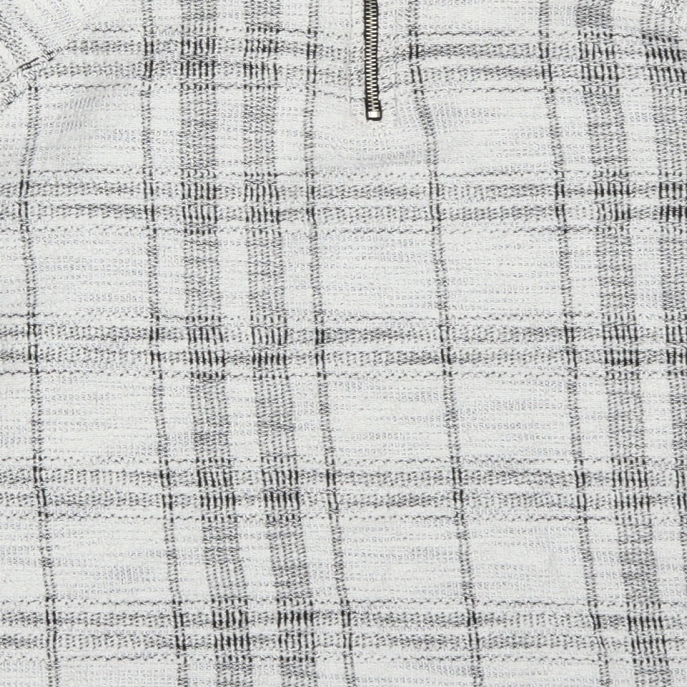 Atmosphere Womens Grey Check  Pullover Jumper Size 16