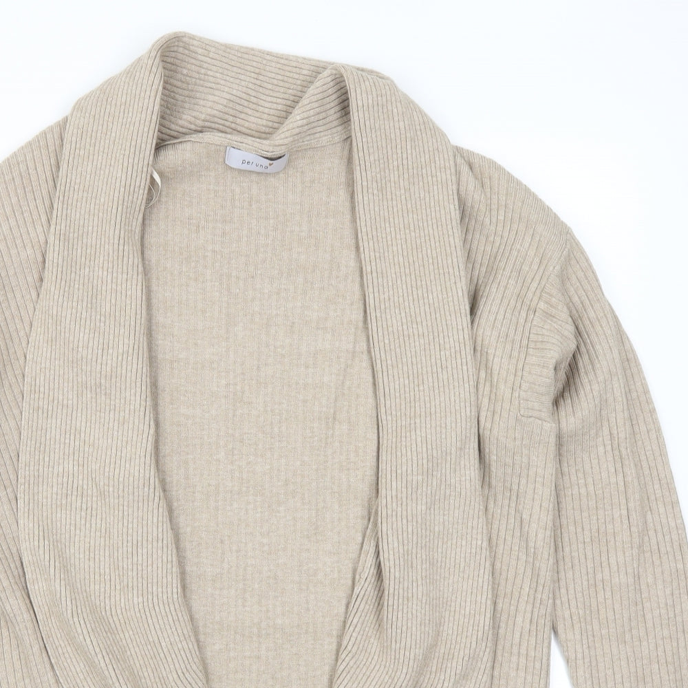 Marks and Spencer Womens Beige   Cardigan Jumper Size 16