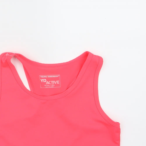 Young Dimension Girls Pink   Cropped Tank Size 12-13 Years