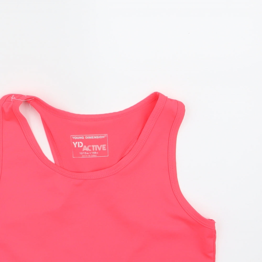 Young Dimension Girls Pink   Cropped Tank Size 12-13 Years