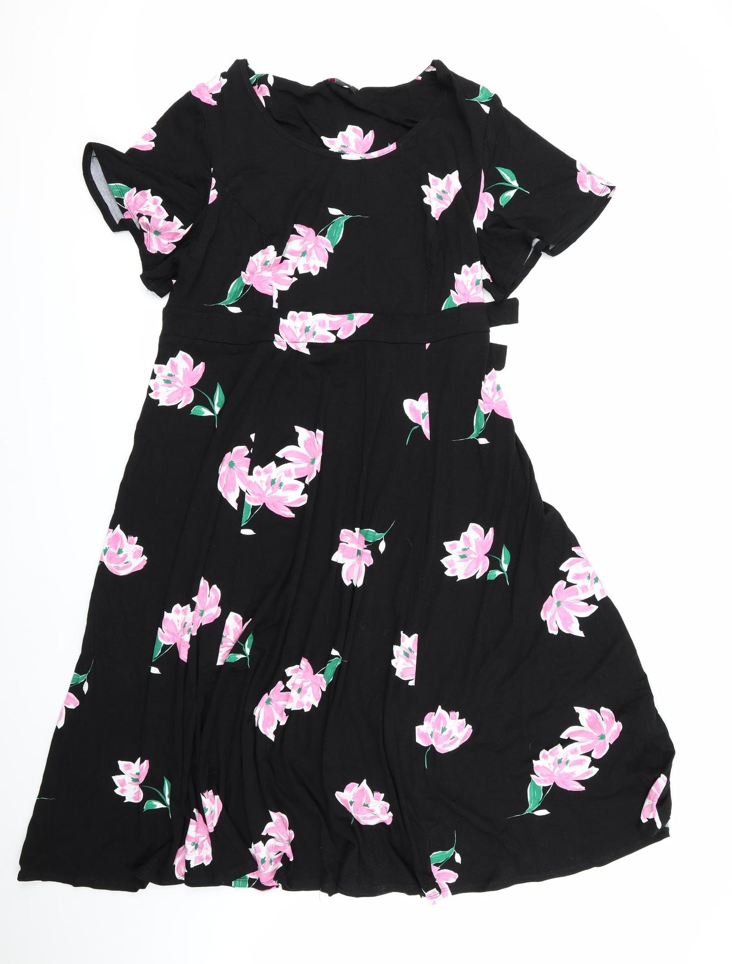 Yours Womens Black   T-Shirt Dress  Size 20