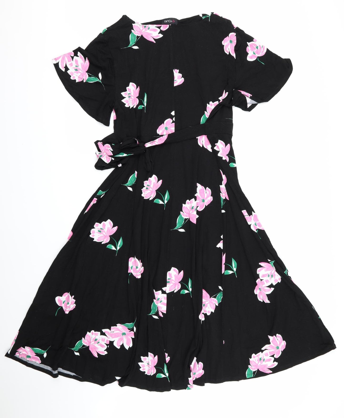 Yours Womens Black   T-Shirt Dress  Size 20