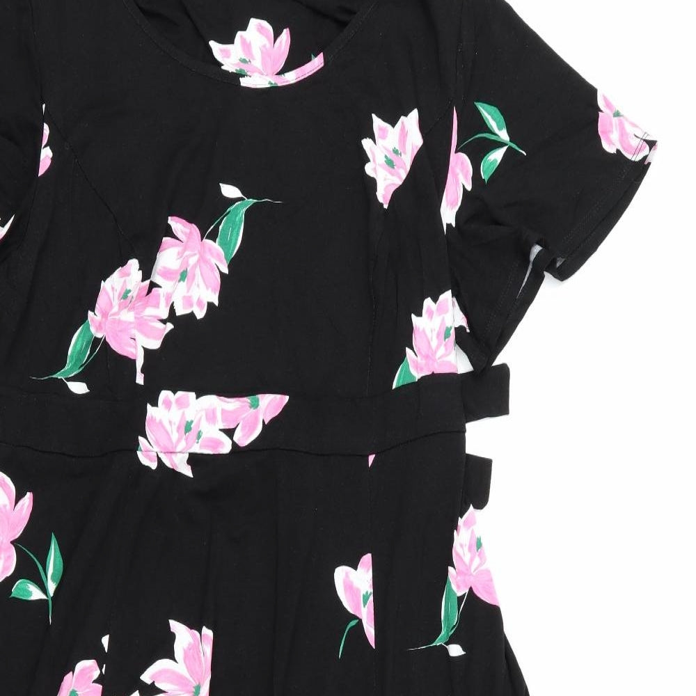 Yours Womens Black   T-Shirt Dress  Size 20