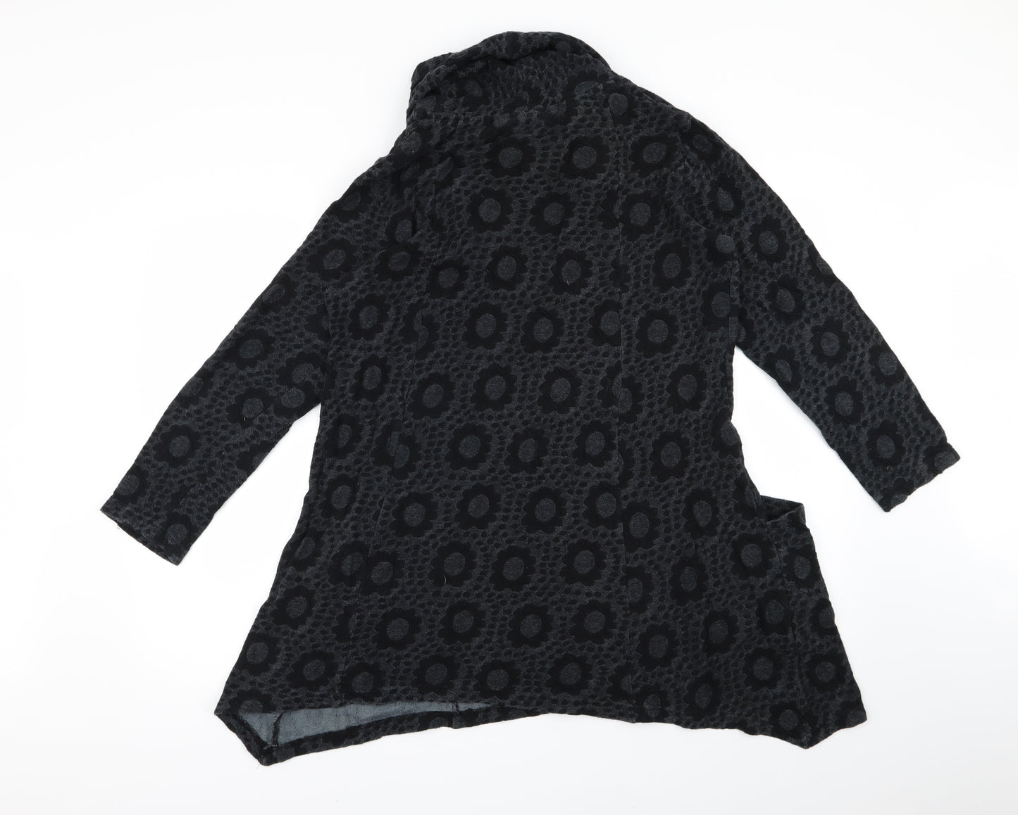 Aldini Womens Grey Floral  Pullover Jumper Size L