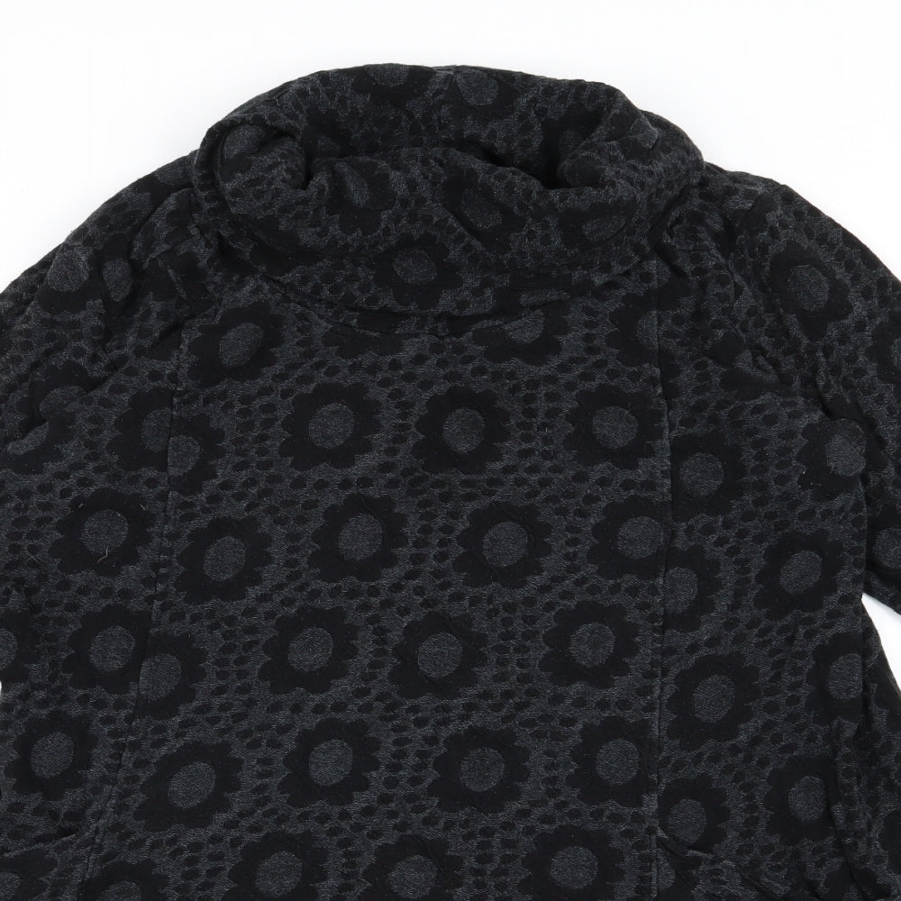 Aldini Womens Grey Floral  Pullover Jumper Size L
