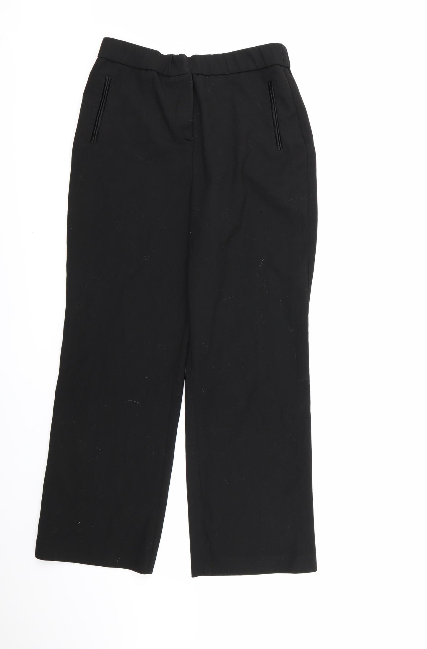 Magi Womens Black  Rayon Dress Pants Trousers Size 12 L25 in