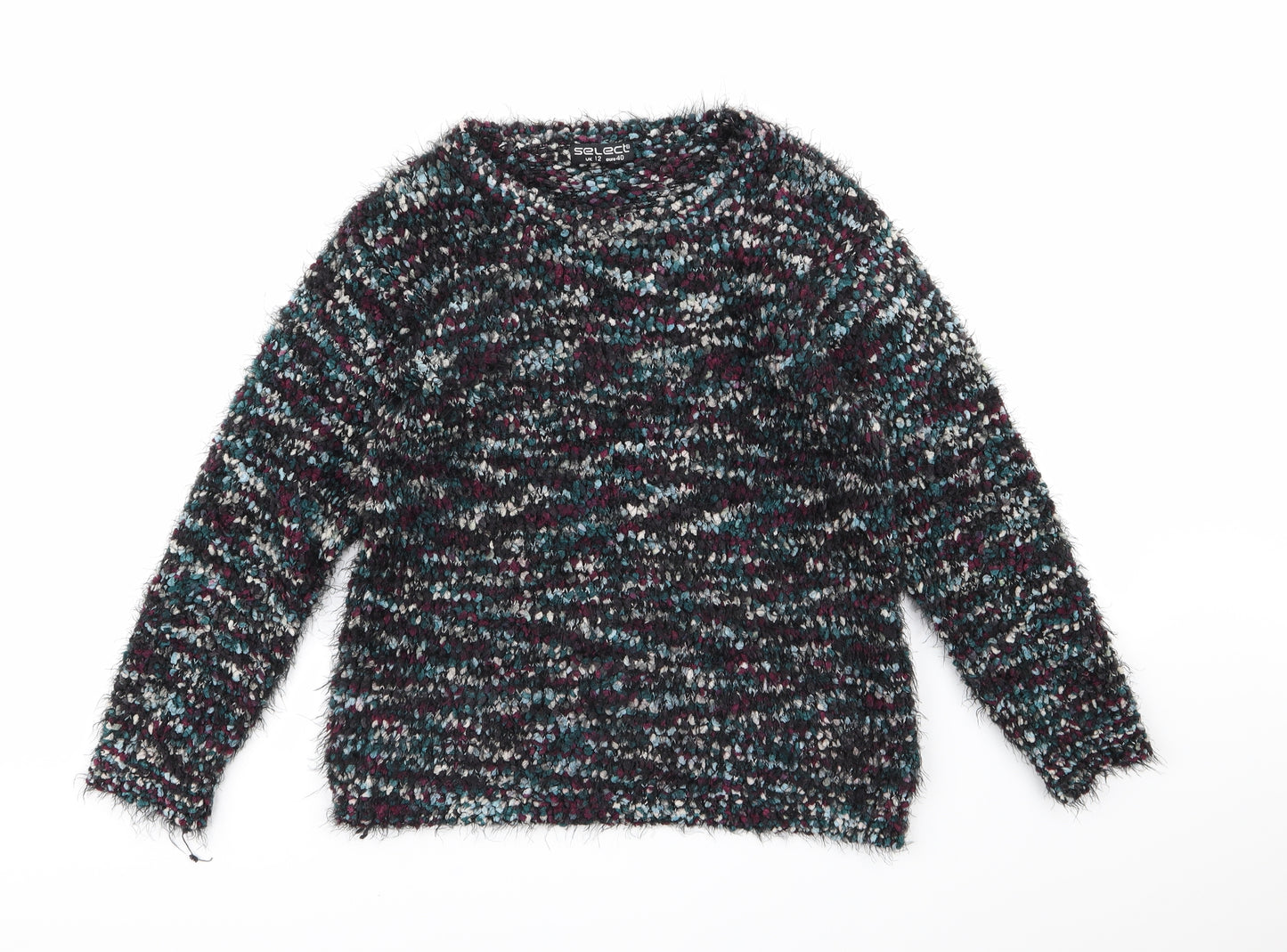 Select Womens Black  Knit Pullover Jumper Size 12