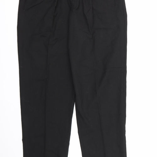 Preworn Mens Black Striped Rayon Dress Pants Trousers  L33 in